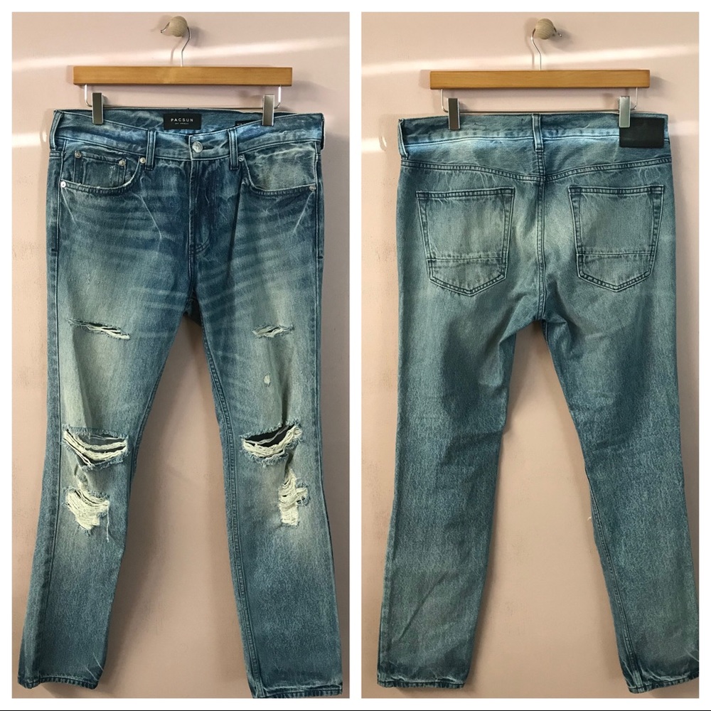 PacSun Slim Medium Wash Distressed Jeans
